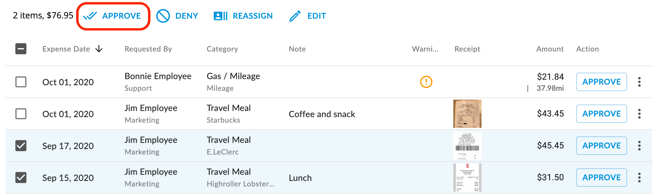 Reimbursable Expenses - Approve Multiple.png